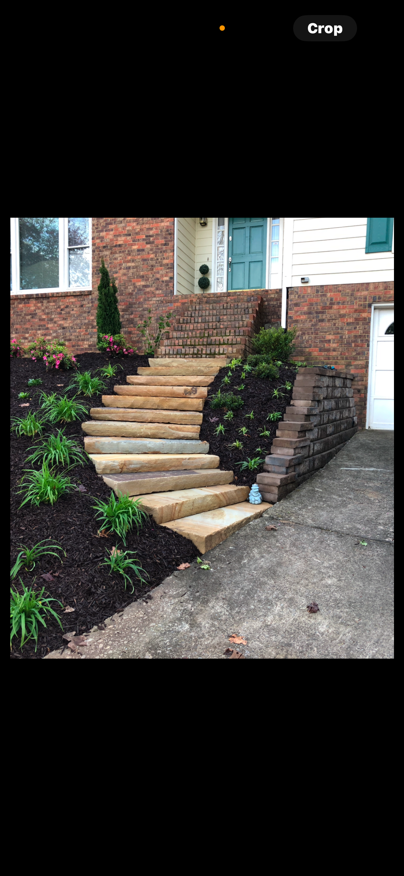 Natural stone staircase with landscaping in North Atlanta, GA